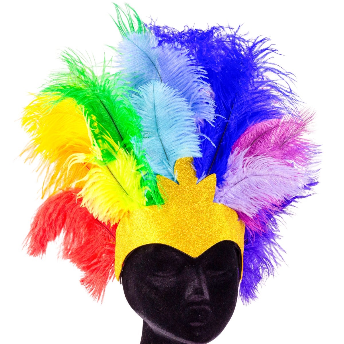 Upcycled Bright Rainbow Headdress