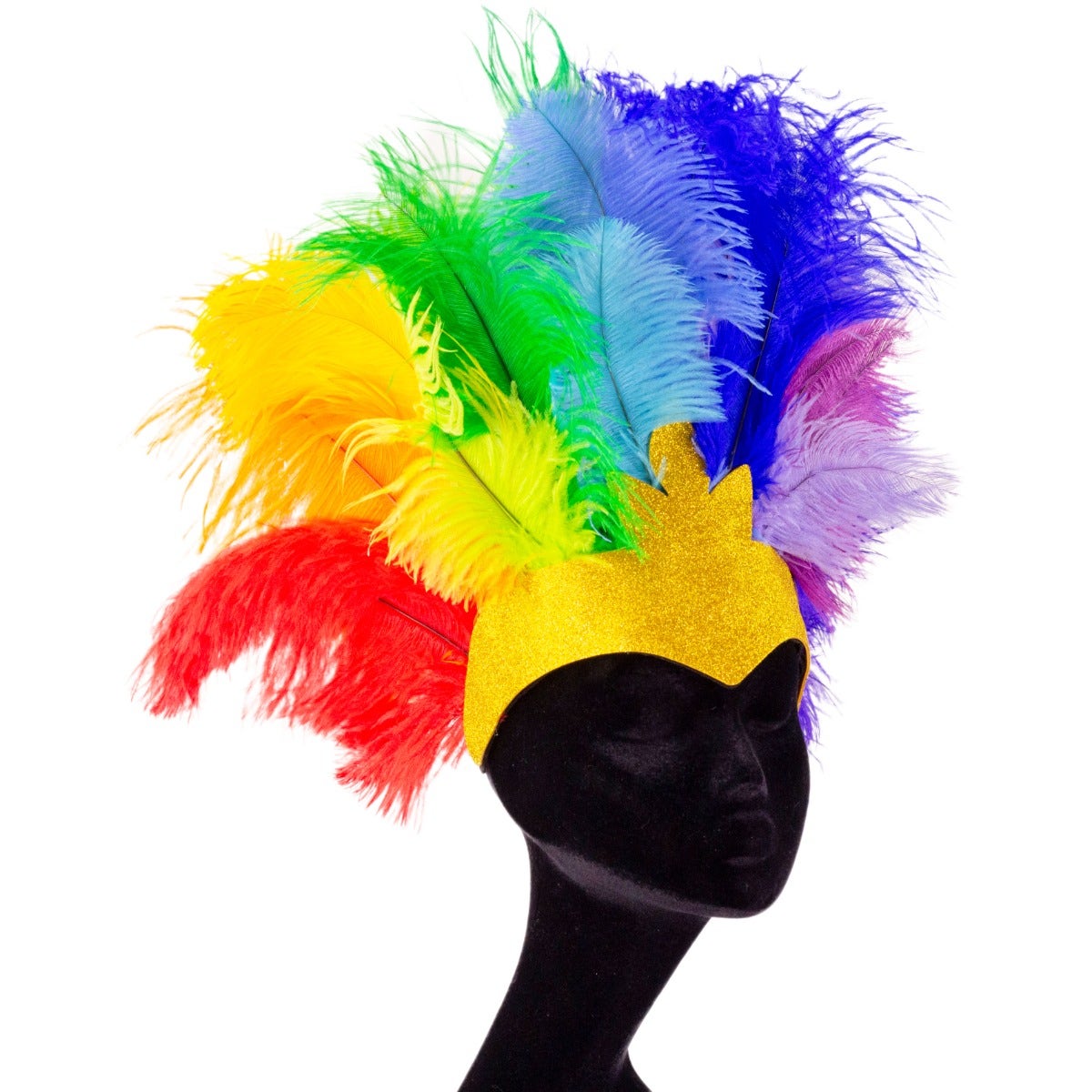 Upcycled Bright Rainbow Headdress