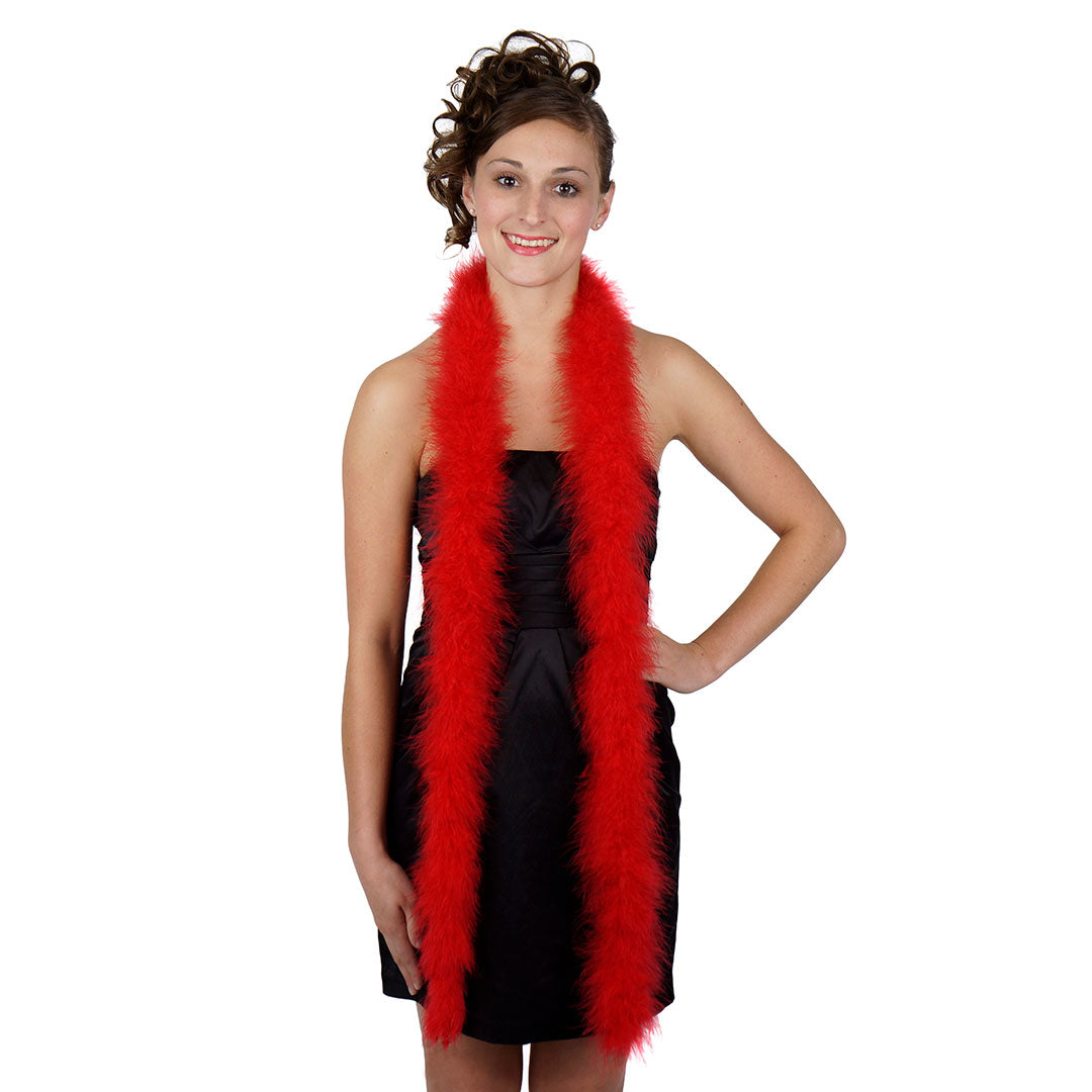 Full Marabou Feather Boa - Red