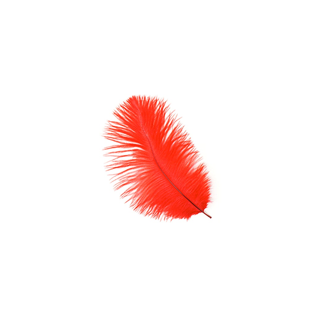 Ostrich Feathers 9-12" Drabs -  Red