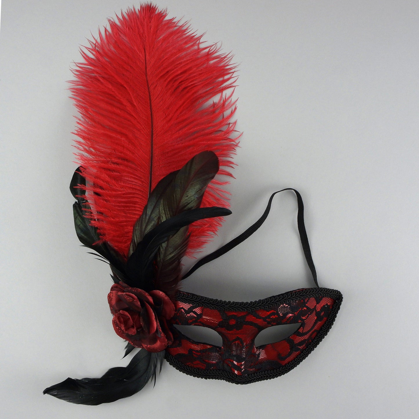 Ostrich Feathers 9-12" Drabs -  Red