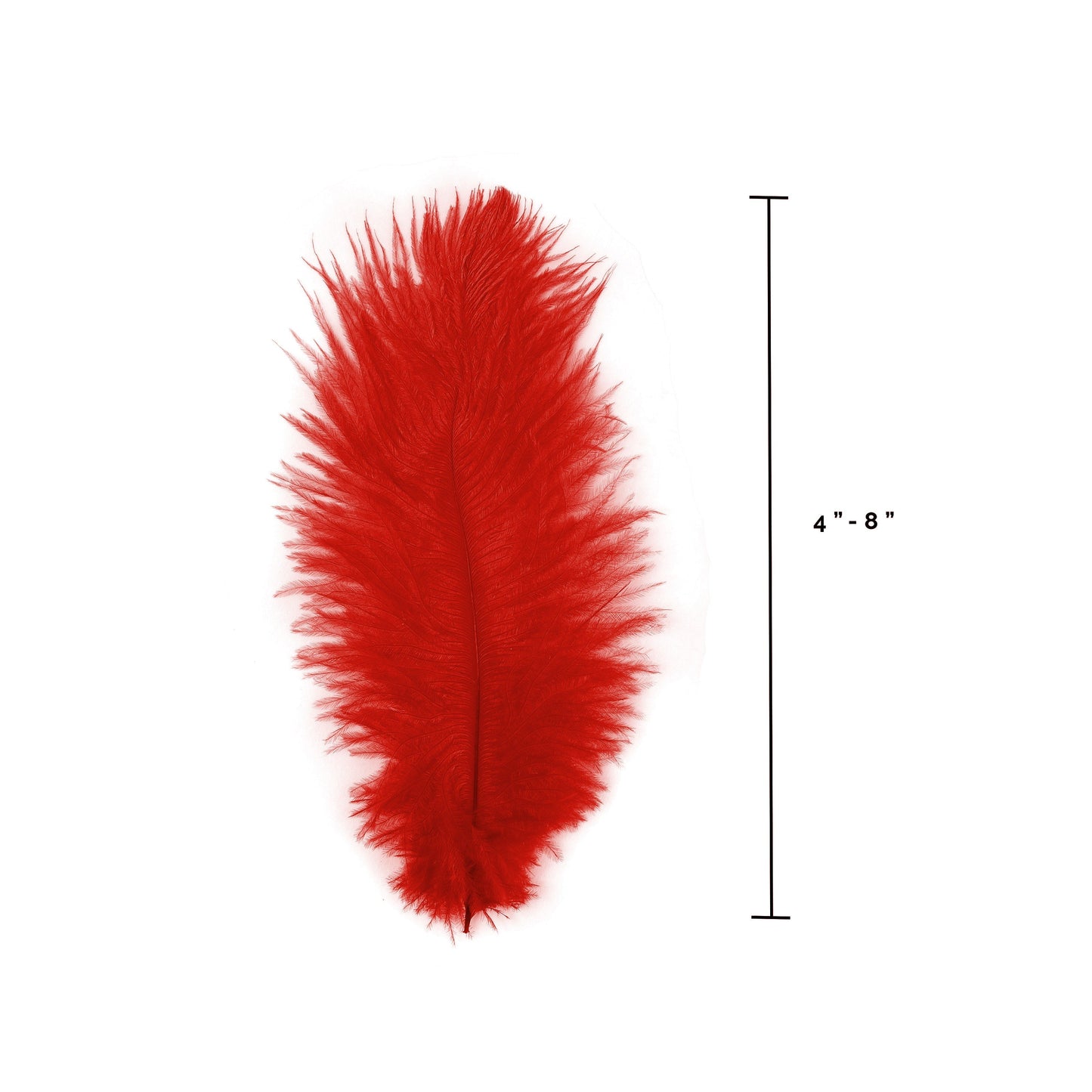 Ostrich Feathers 4-8" Drabs - Red