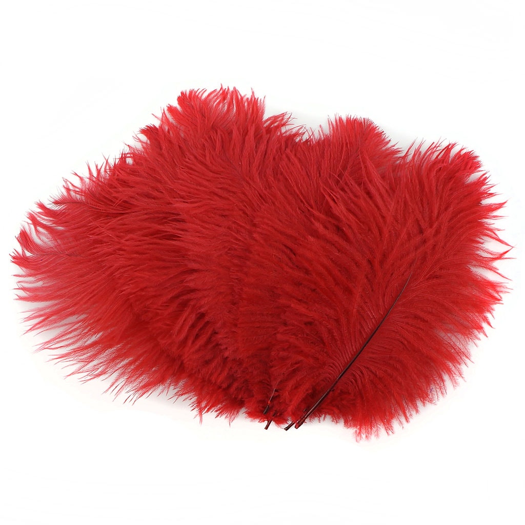 Ostrich Feathers 4-8" Drabs - Red