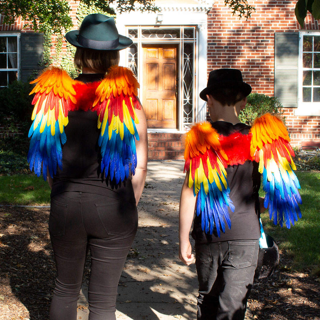 Scarlet Macaw Costume Feather Wings