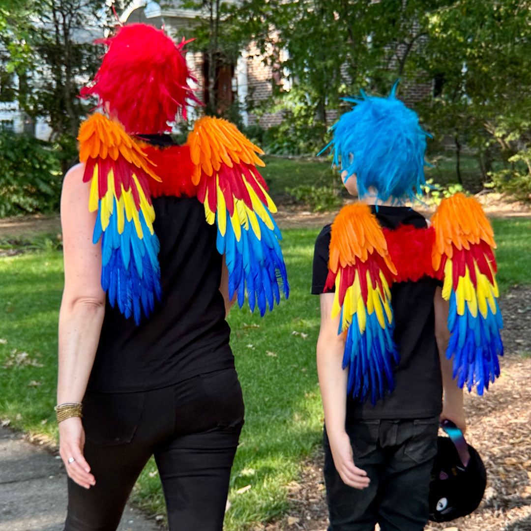 Scarlet Macaw Costume Feather Wings