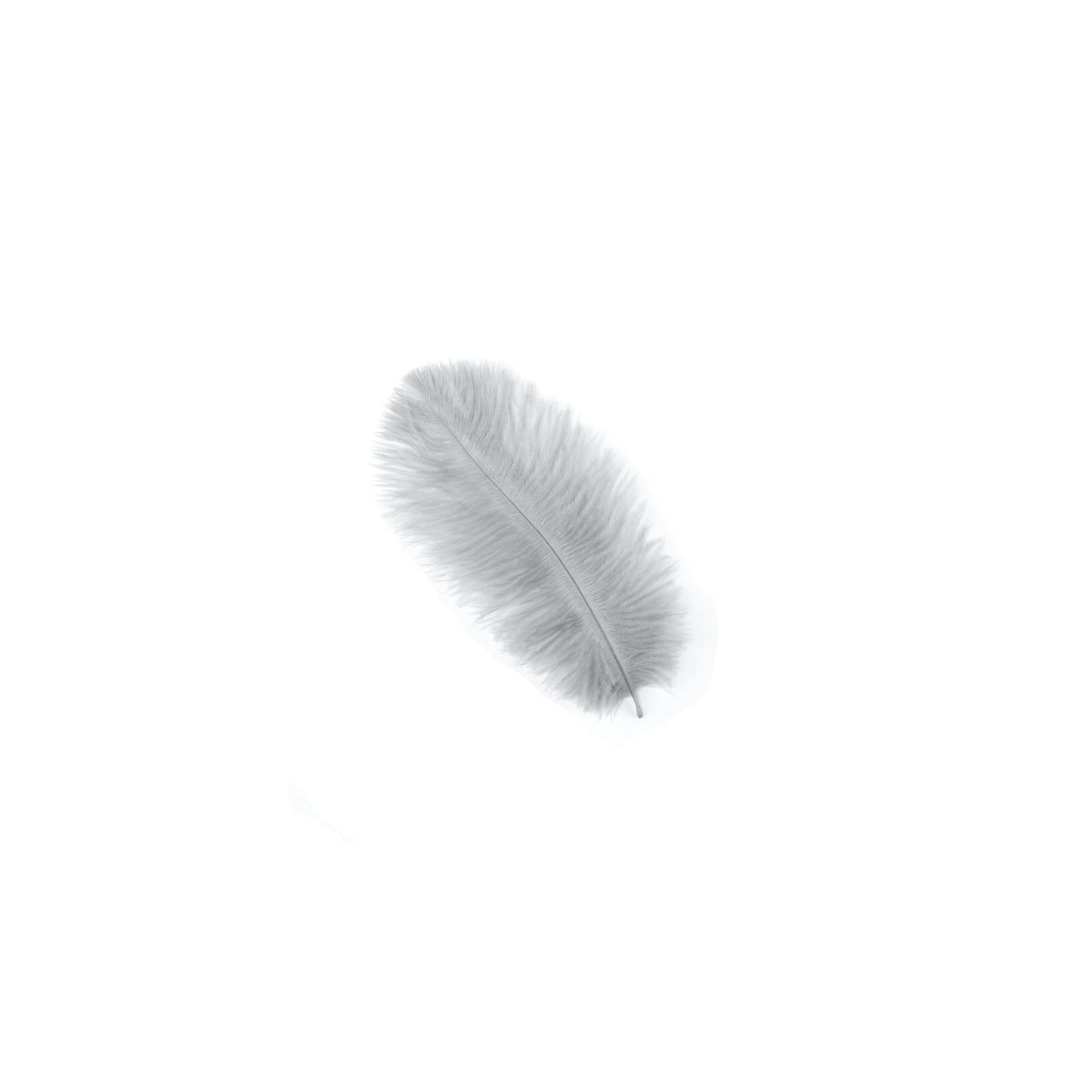 Ostrich Feathers 4-8" Drabs - Silver