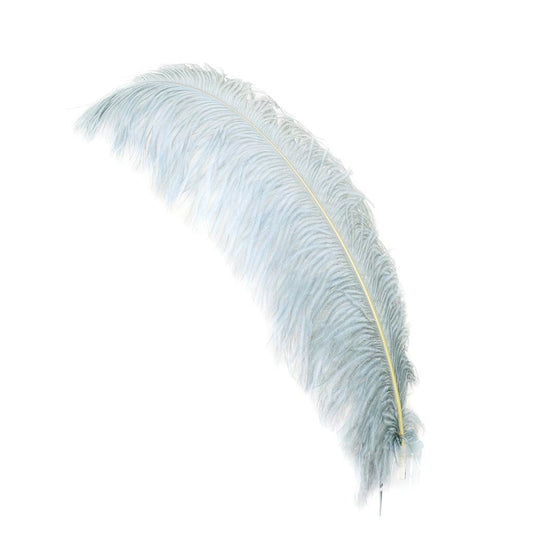 Large Ostrich Feathers - 24-30" Prime Femina Plumes - Silver