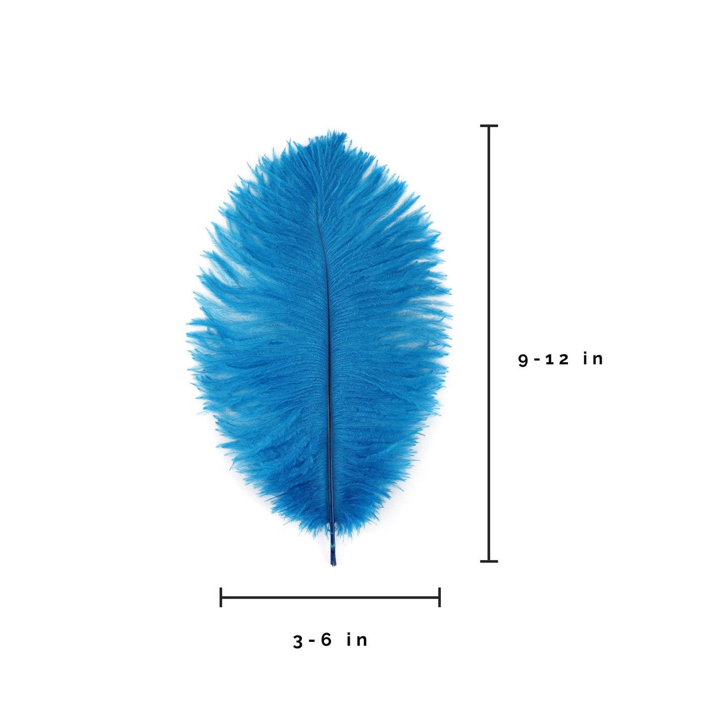 Ostrich Feathers 9-12" Drabs -  Dark Turquoise