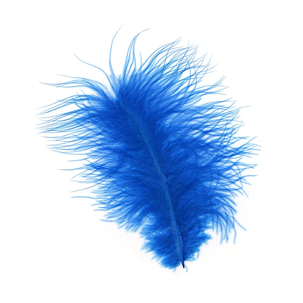 Loose Turkey Marabou Feathers 3-8" Dyed - Dark Turquoise