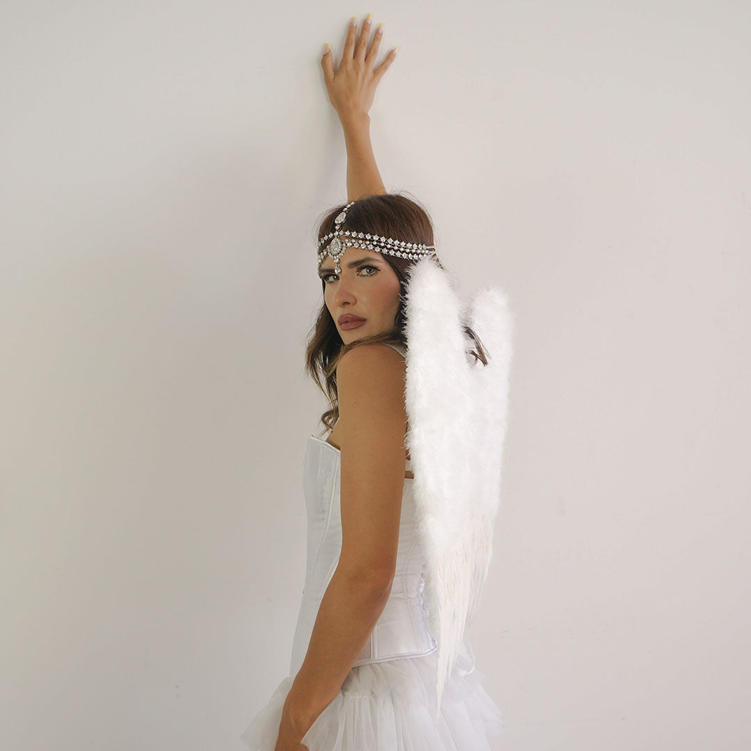 Medium Angel Costume Wings - White