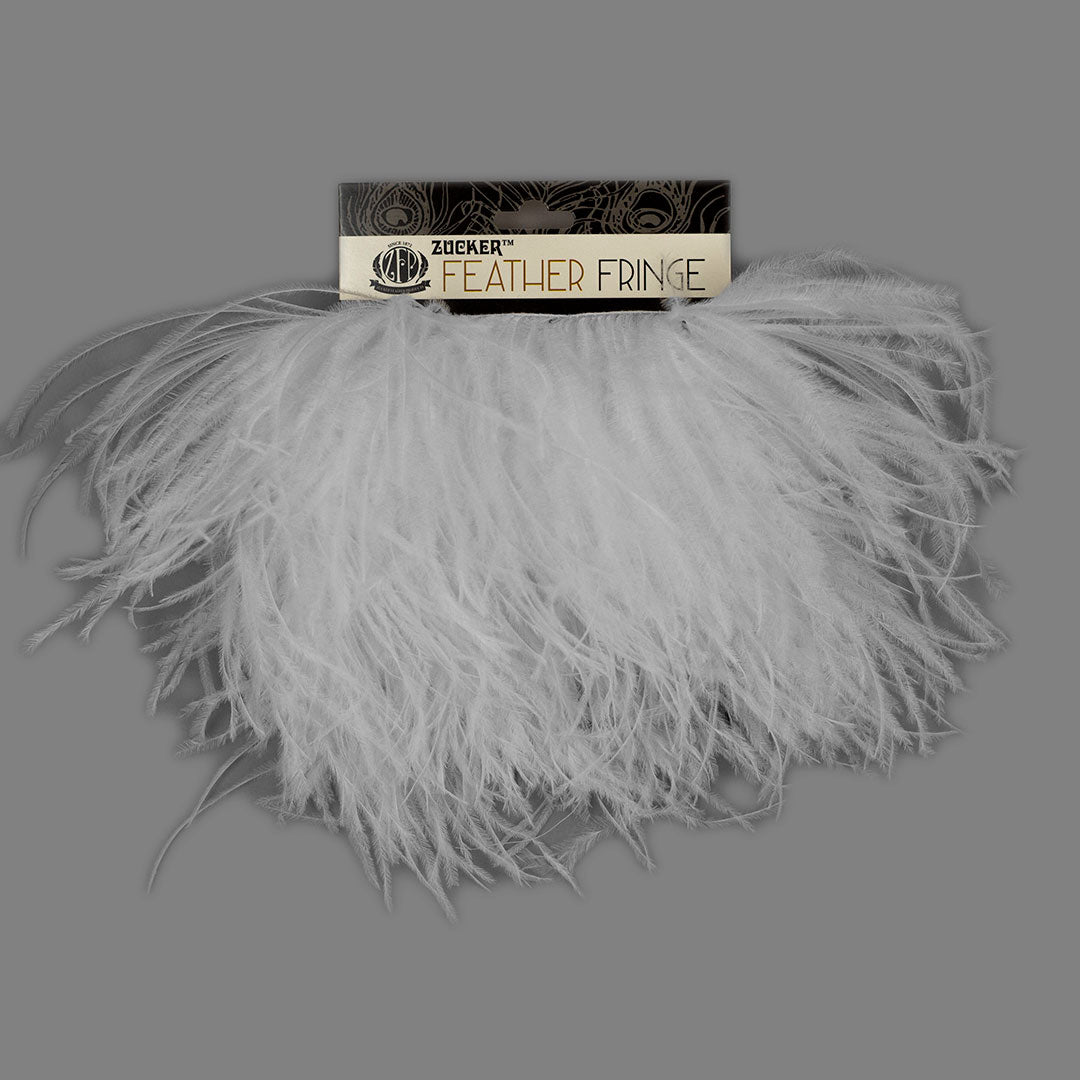Fringe Trim | Ostrich Feathers 5-5½” | White | 2 Yard 2 Ply