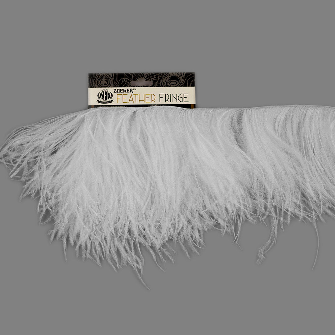 Fringe Trim | Ostrich Feathers 5-5½” | White | 2 Yard 2 Ply