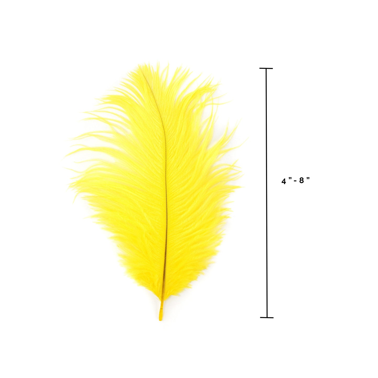 Ostrich Feathers 4-8" Drabs - Yellow