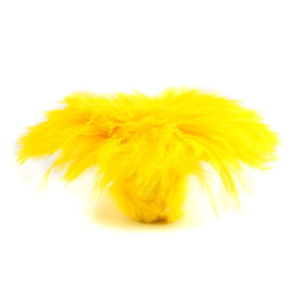 Bulk Rooster Hackle-White-Dyed - Fl Yellow