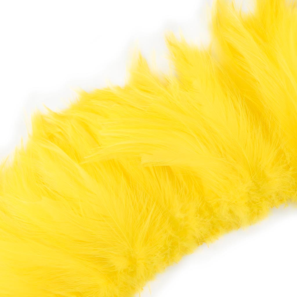 Bulk Rooster Hackle-White-Dyed - Fl Yellow