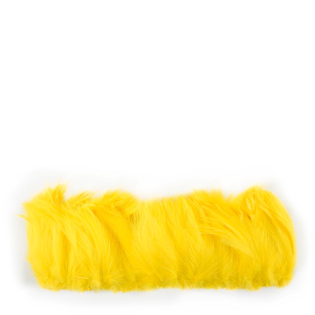 Bulk Rooster Hackle-White-Dyed - Fl Yellow