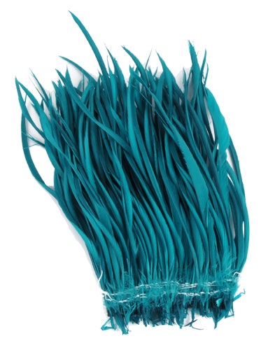 Goose Biot Feathers-Dyed - Dark Aqua