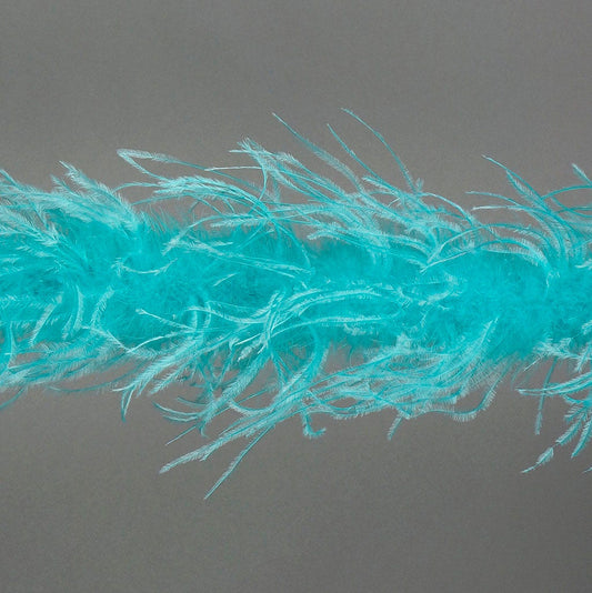One Ply Ostrich Feather Boa - Light Aqua