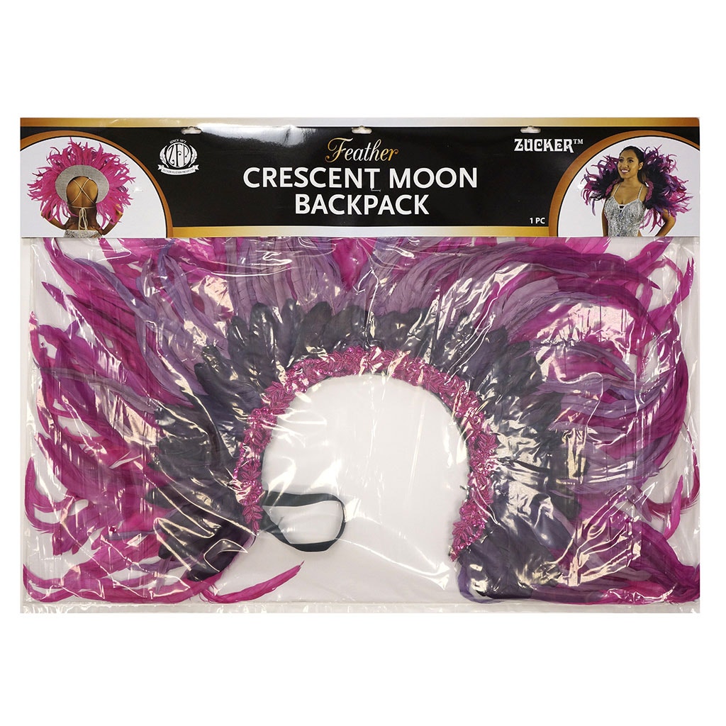 Crescent Moon Feather Carnival Mardi-Gras Costume Set