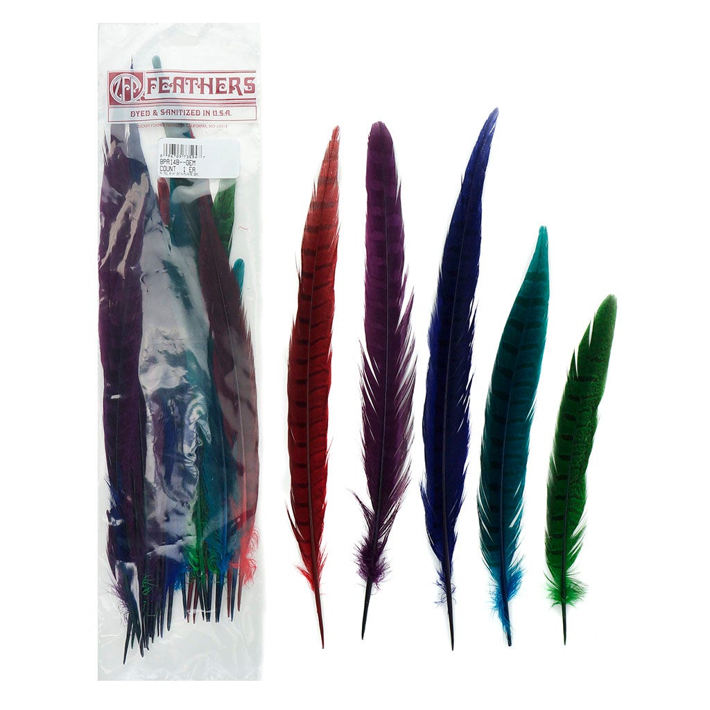 Assorted Pheasant Tails Mix Dyed GEM