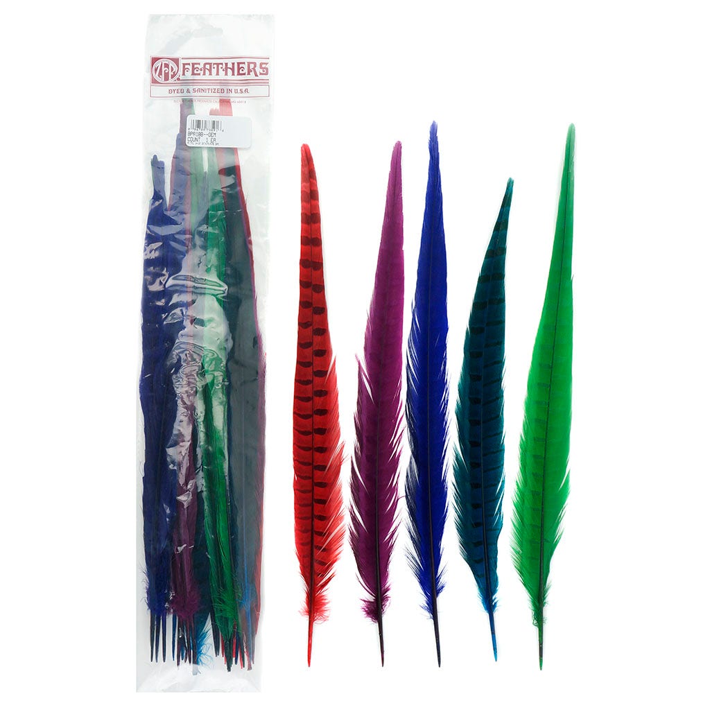 Assorted Pheasant Tails Mix Dyed GEM