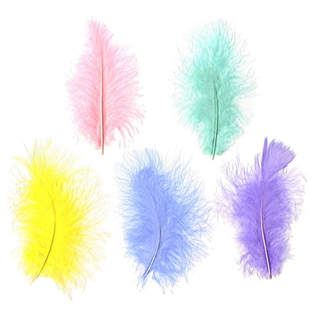 Turkey Marabou Mix Dyed - Spring Mix