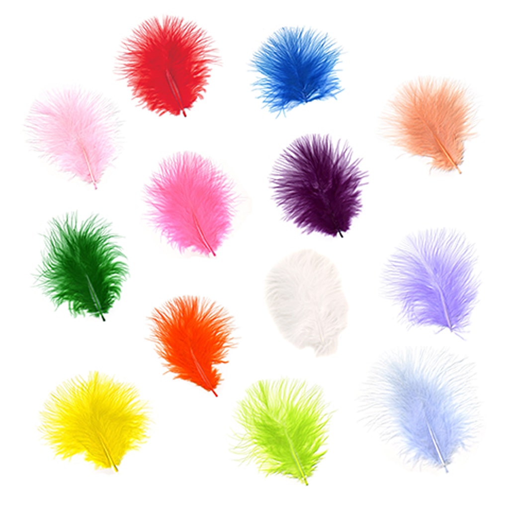 Turkey Marabou Mix Dyed - Assorted Mix