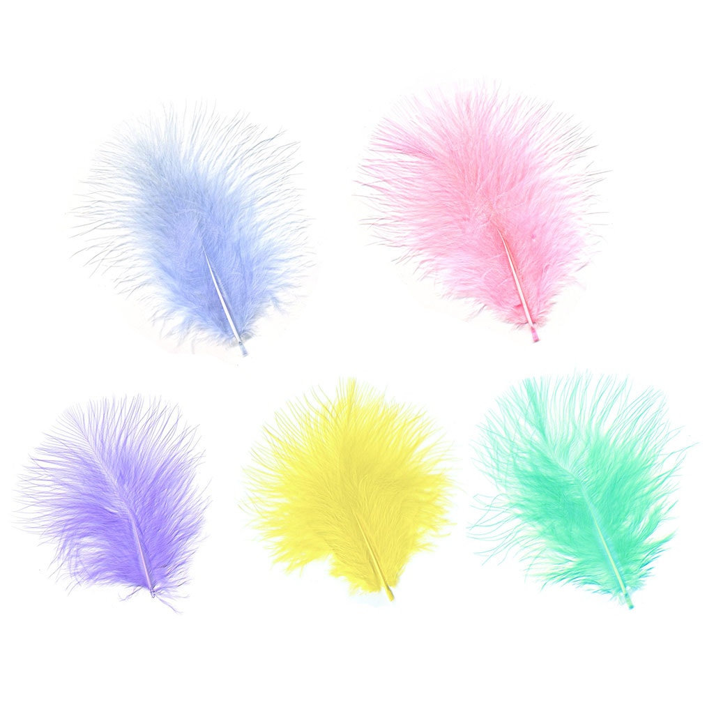 Turkey Marabou Mix Dyed - Spring Mix