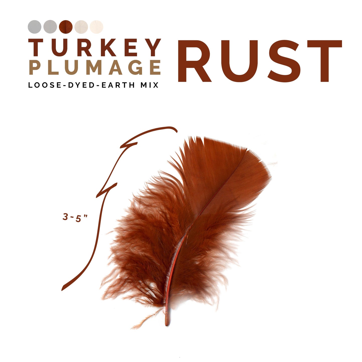 Loose Turkey Plumage Mix Dyed - Earth Mix