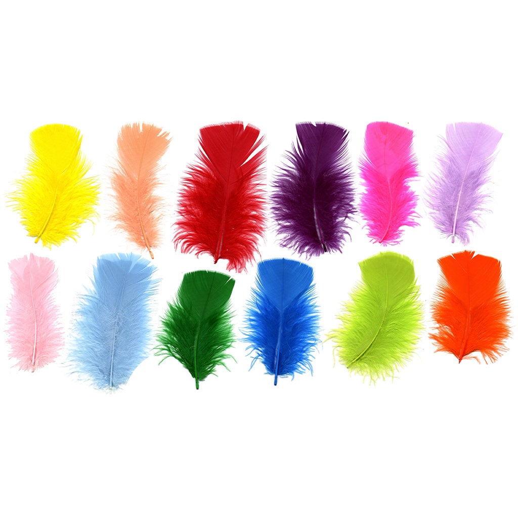 TURKEY PLUMAGE MIX DYED 3-5" - ASSORTED