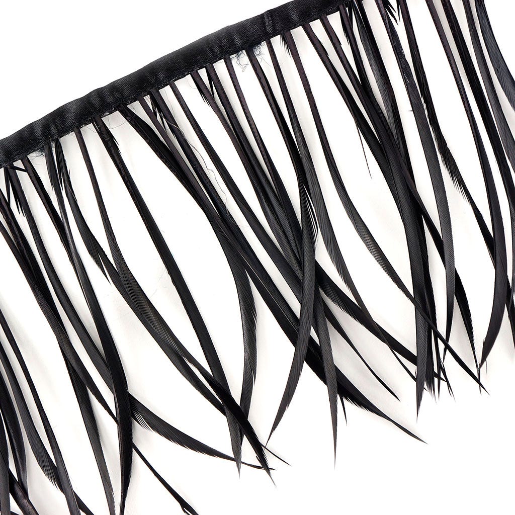 Goose Biot Feather Fringe Black