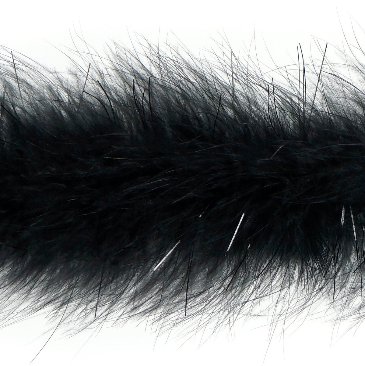 Marabou Boa with Lurex - Mediumweight - Black/Black Lurex