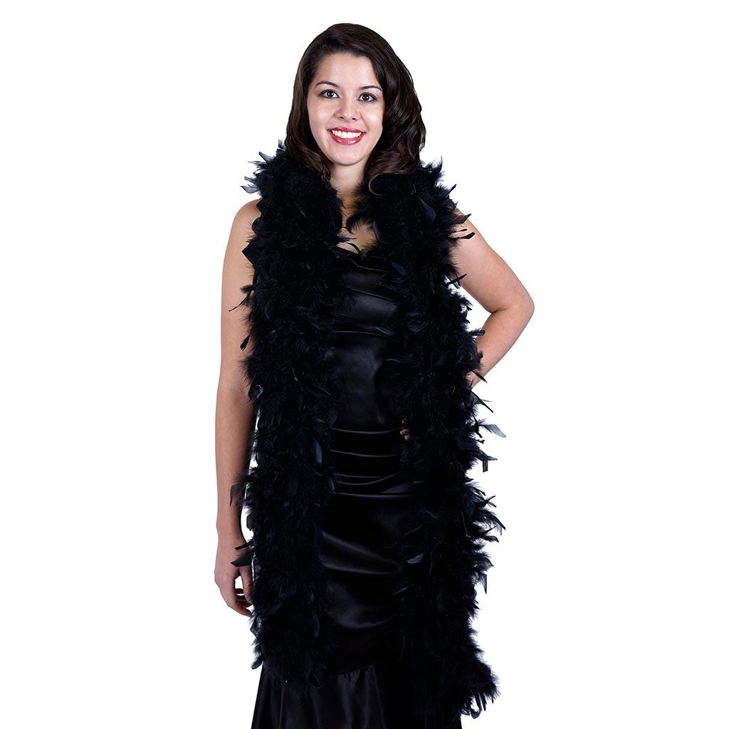 Chandelle Feather Boa - Heavyweight - Black