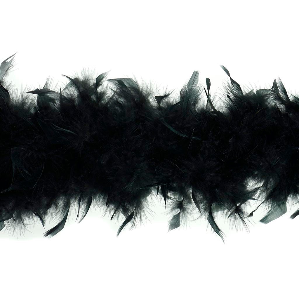 Chandelle Feather Boa - Heavyweight - Black