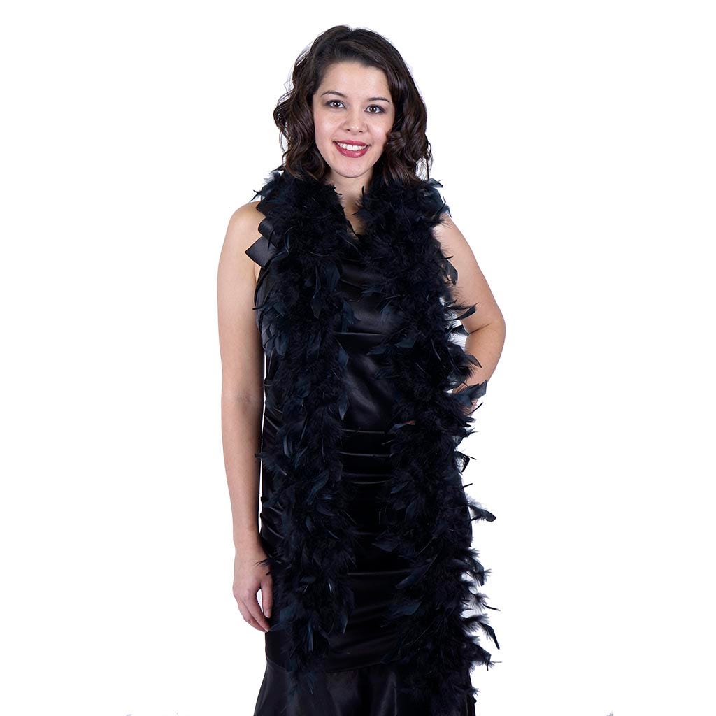 Chandelle Feather Boa - Lightweight - Black