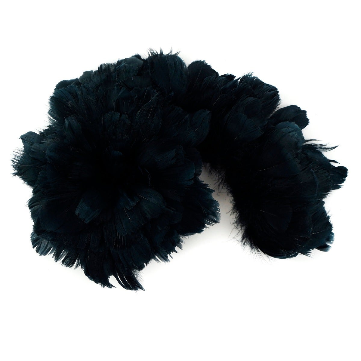 Goose Coquille Dyed Feathers - Black