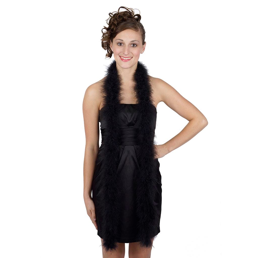 Full Marabou Feather Boa - Black