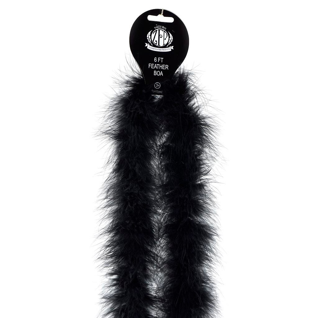 Marabou Feather Boa - Mediumweight - Black