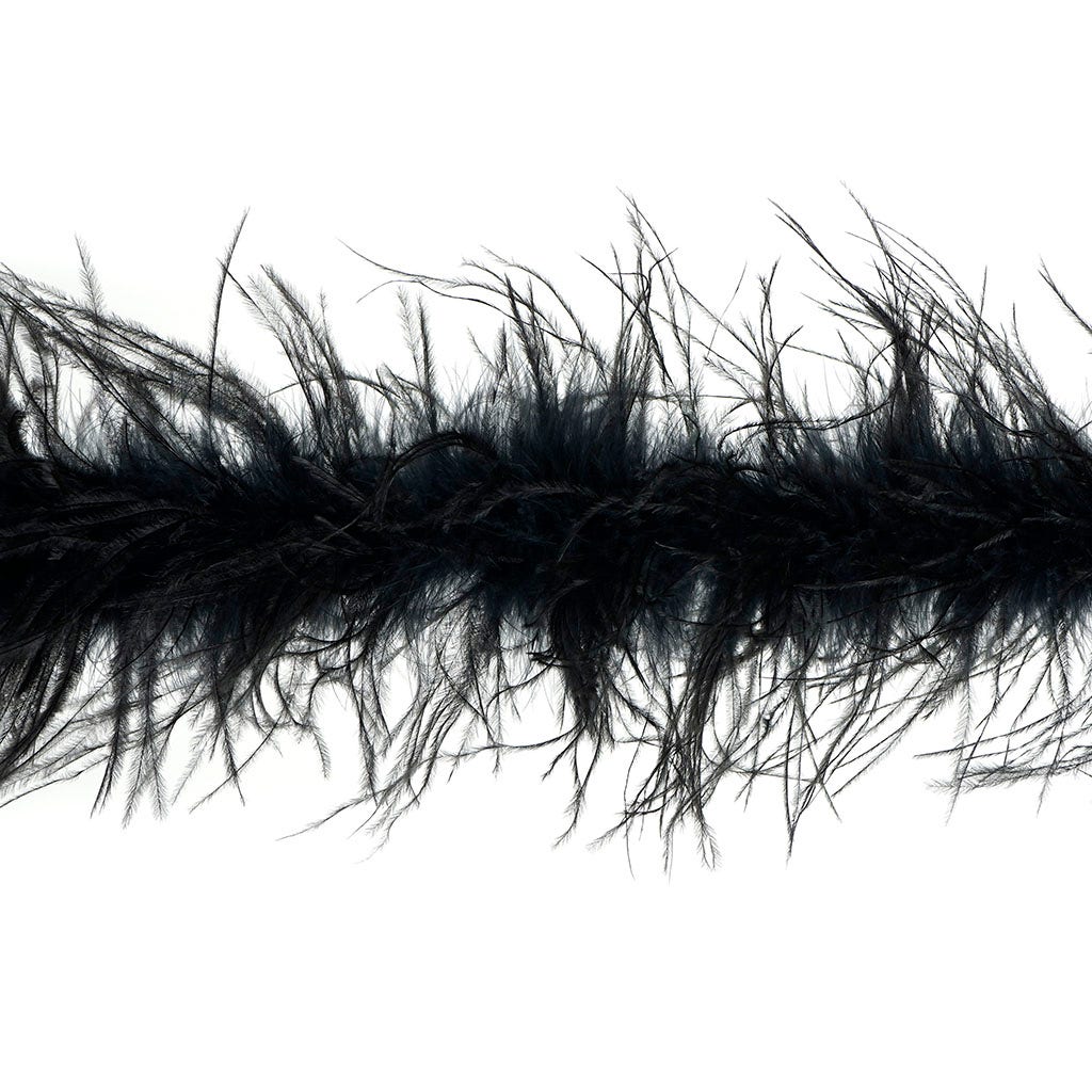 Black 2 Ply Ostrich Feather Boa