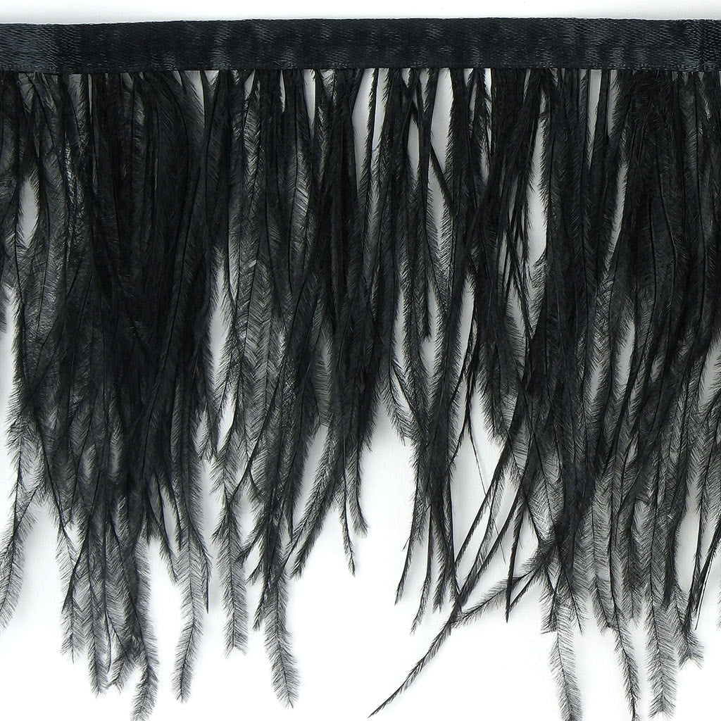 Zucker One-Ply Ostrich Feather Fringe - 1 Yard - Black