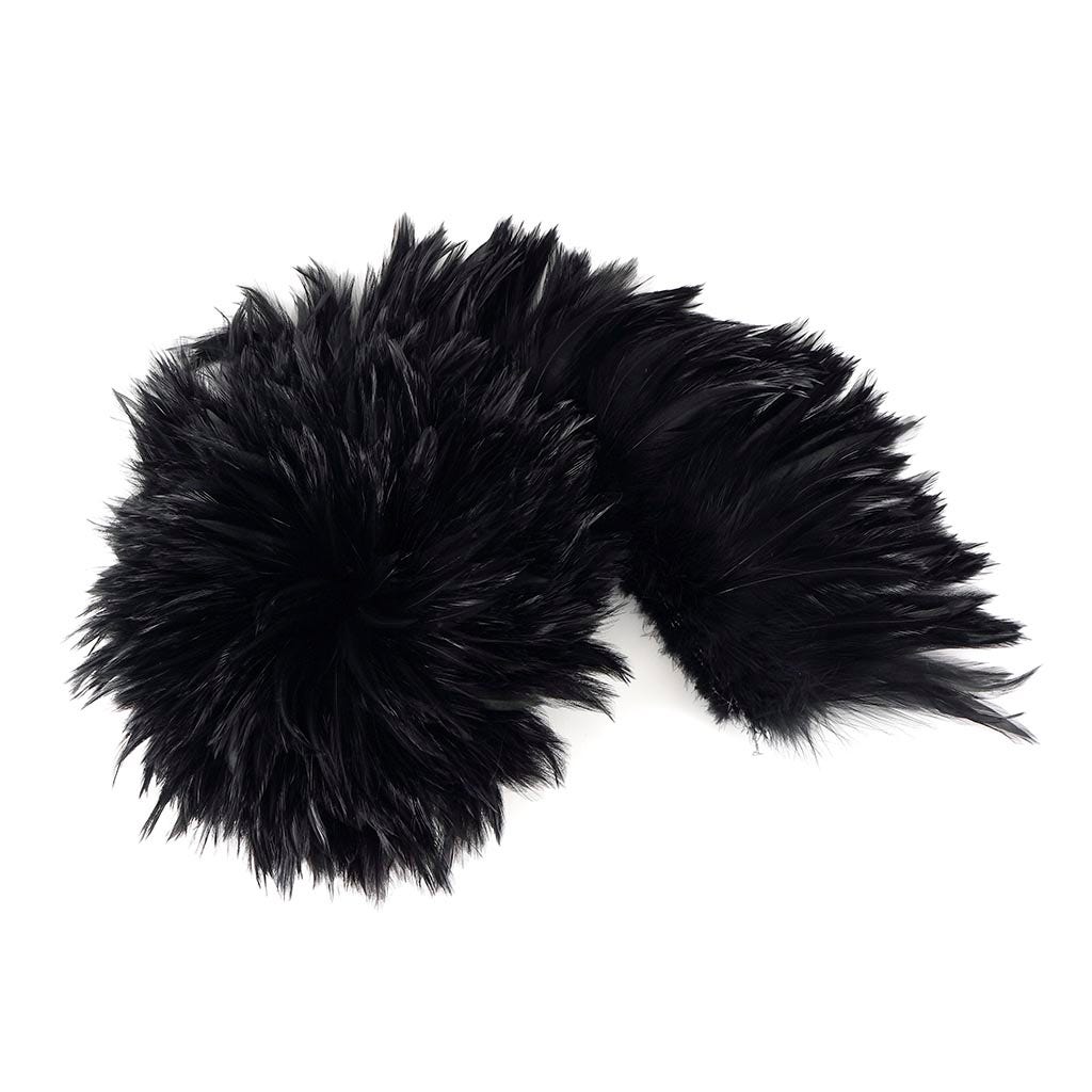 Rooster Hackle-White-Dyed - Black