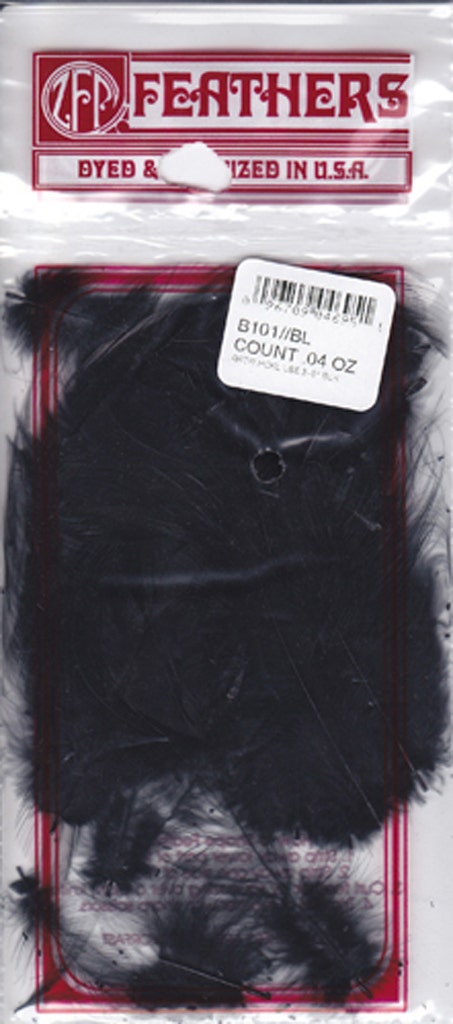 Loose Rooster Hackles Dyed - Black