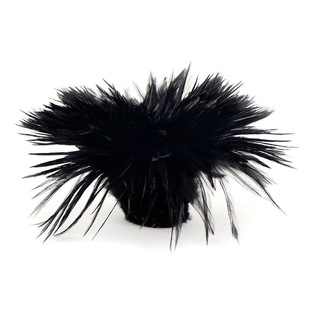 Rooster Saddles-White-Dyed - Black