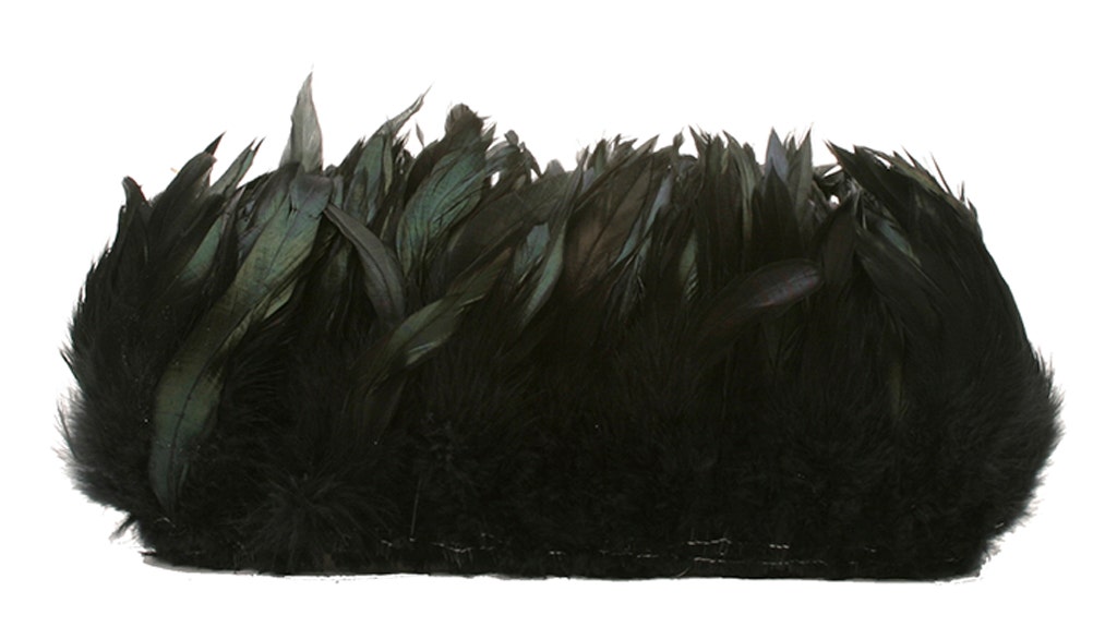 Rooster Schlappen-Half Bronze 1YD - Black/Iridescent