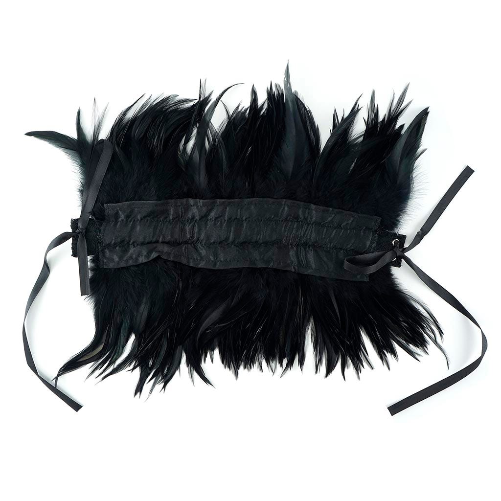 Evil Queen Black Feather Choker - 10" x 13.5"