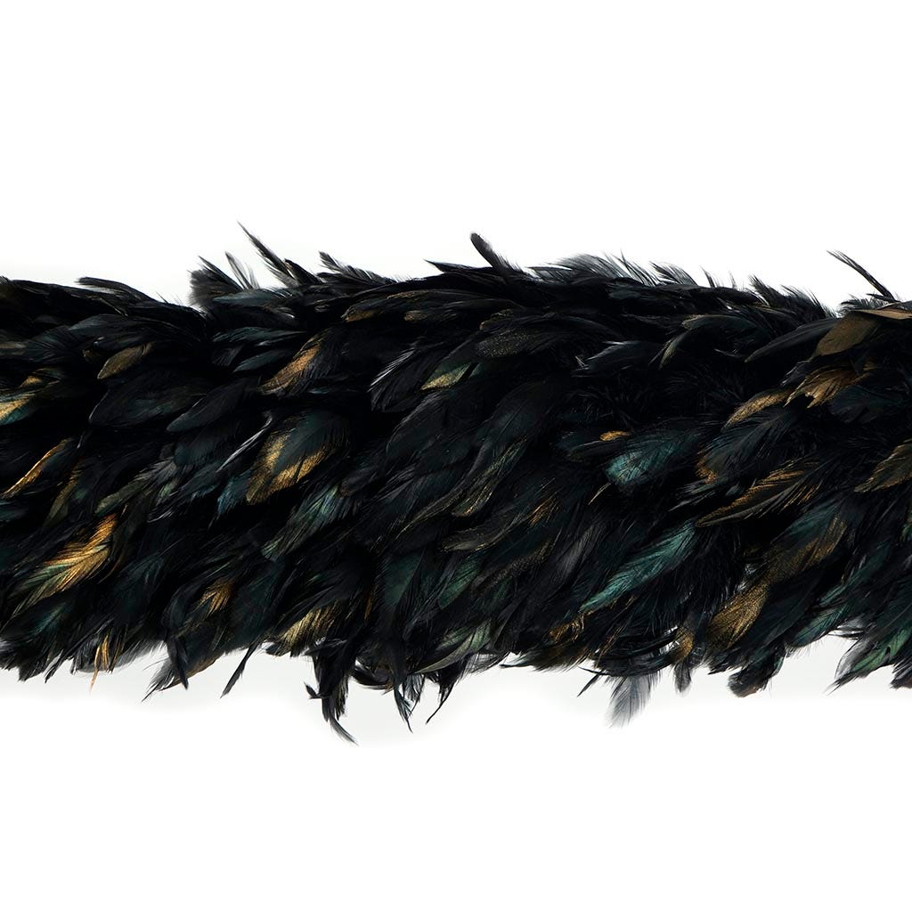 Schlappen Boa-Dyed Iridescent 8-10" - Black/Iridescent/Gold