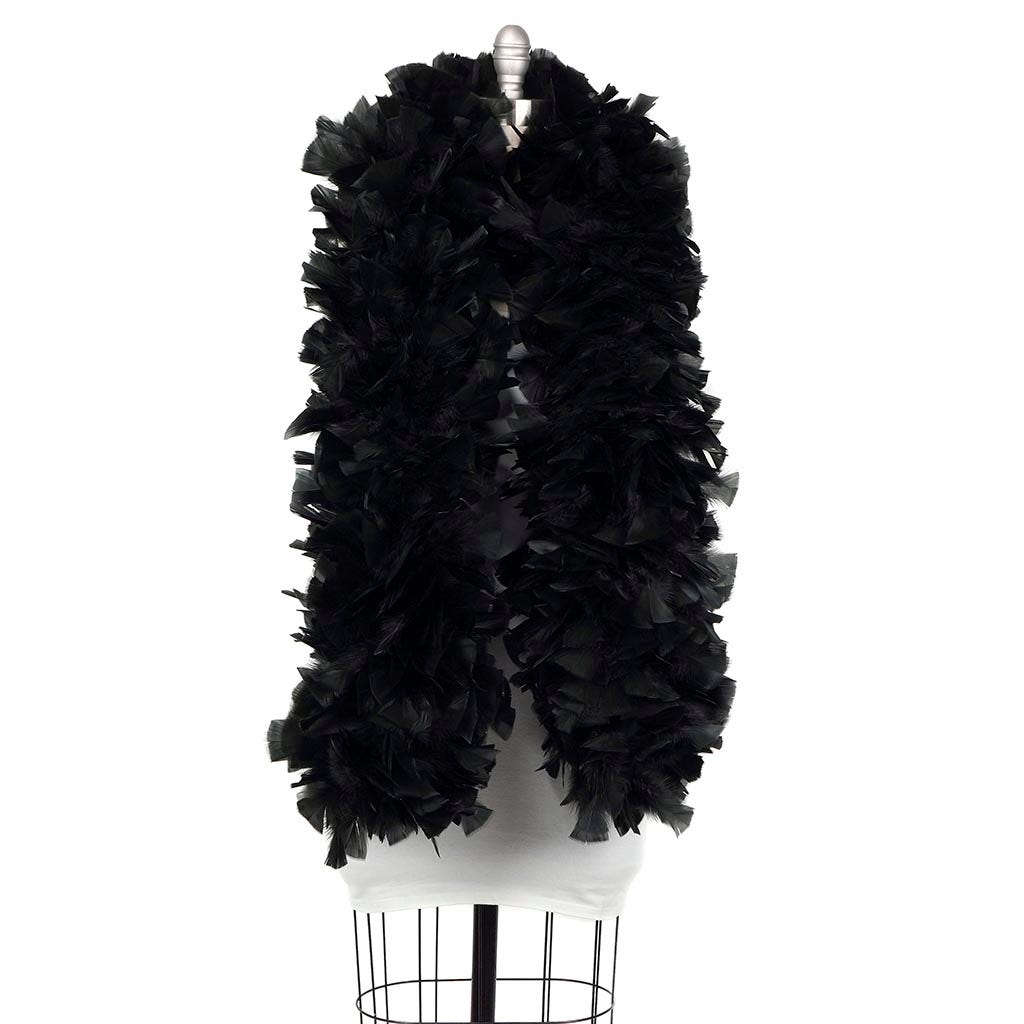 Turkey Feather Boa 8-10" - Black