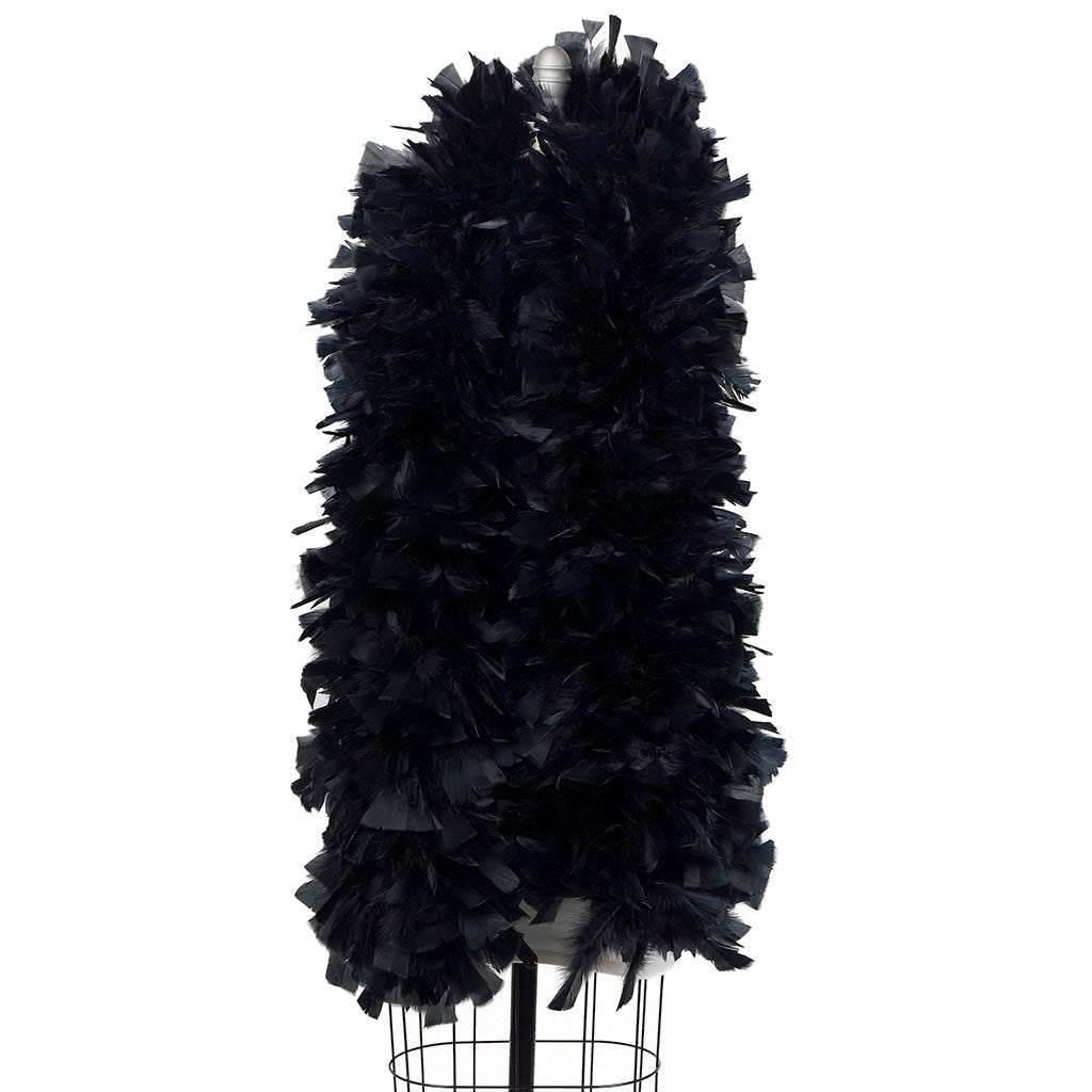 Turkey Feather Boa 10-14" - Black