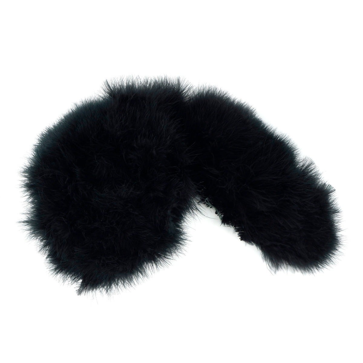 TURKEY MARABOU GOOD QUILL FEATHERS 3-4" - BLACK