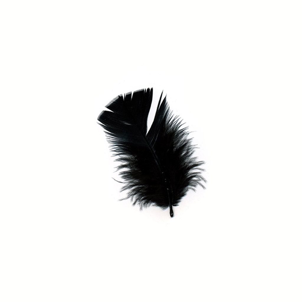 TURKEY PLUMAGE MIX DYED - BLACK